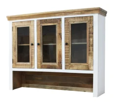Aufsatz 3-trg. 145x115cm 'Korsika' Mango weiß natur