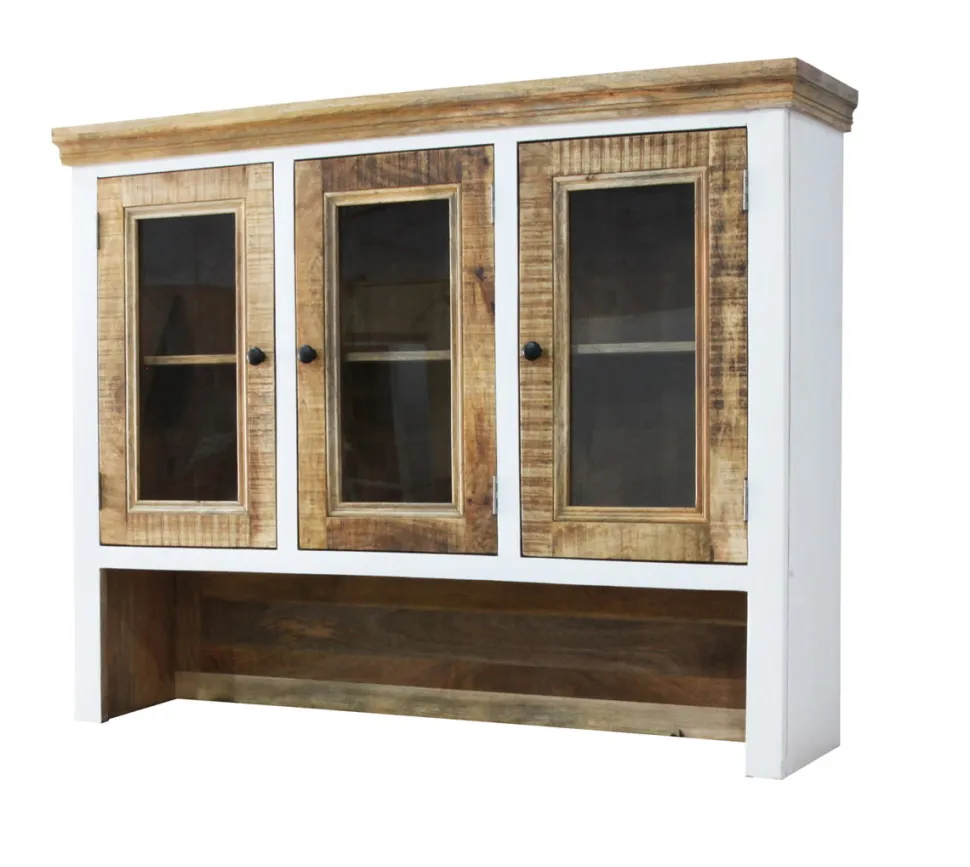 Aufsatz 3-trg. 145x115cm 'Korsika' Mango weiß natur