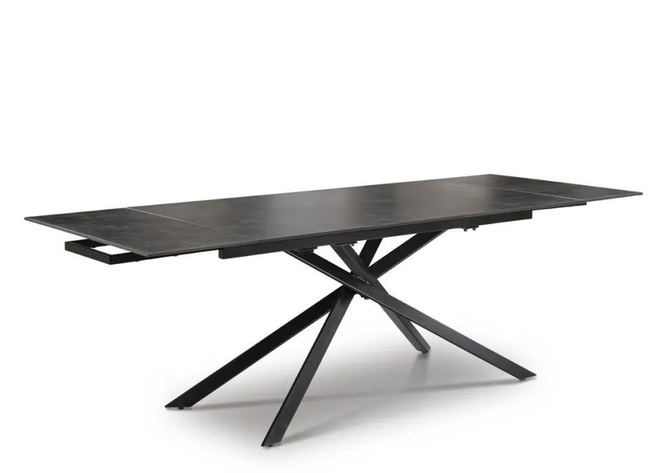 Auszugstisch 160(240)x90cm 'Amalfi' Steinoptik Stern-Gestell
