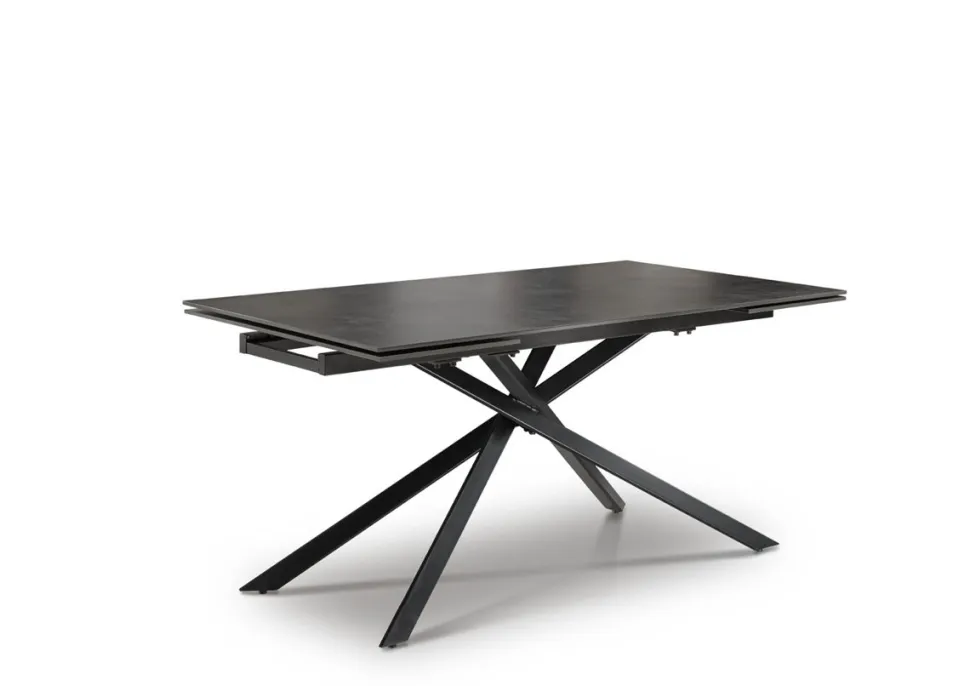 Auszugstisch 160(240)x90cm 'Amalfi' Steinoptik Stern-Gestell
