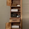 Badhochschrank 40x180cm 'Albany' Akazie massiv lackiert