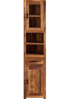 Badhochschrank 42x190cm 'Austin' Akazie massiv lackiert