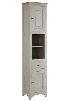 Badhochschrank 45x195cm 'Belfort' Mango schilfgrün & natur