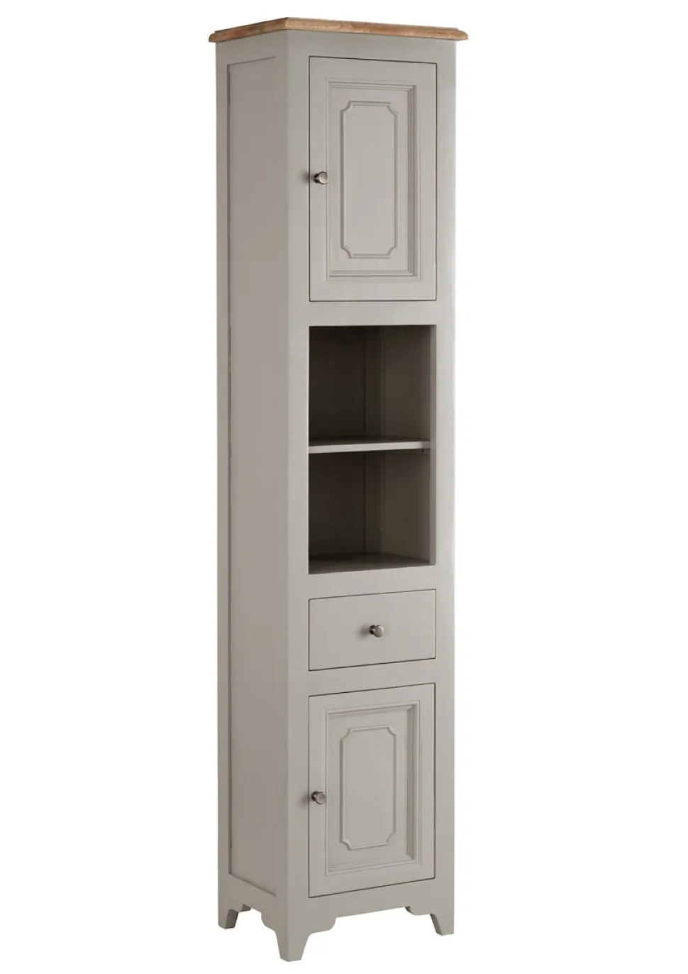 Badhochschrank 45x195cm 'Belfort' Mango schilfgrün & natur