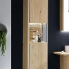 Badhochschrank 39x173cm inkl.Beleuchtung 'Avallon' Wildeiche geölt & creme Rechts