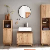 Badhochschrank 40x190cm 'Memphis' Wildeiche massiv geölt