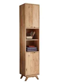 Badhochschrank 40x190cm 'Memphis' Wildeiche massiv geölt