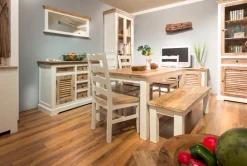 Badhochschrank 45x190cm 'Nizza' Mango weiß natur