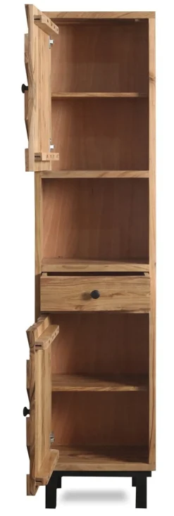 Badhochschrank 45x190cm 'Ontario' Akazie massiv