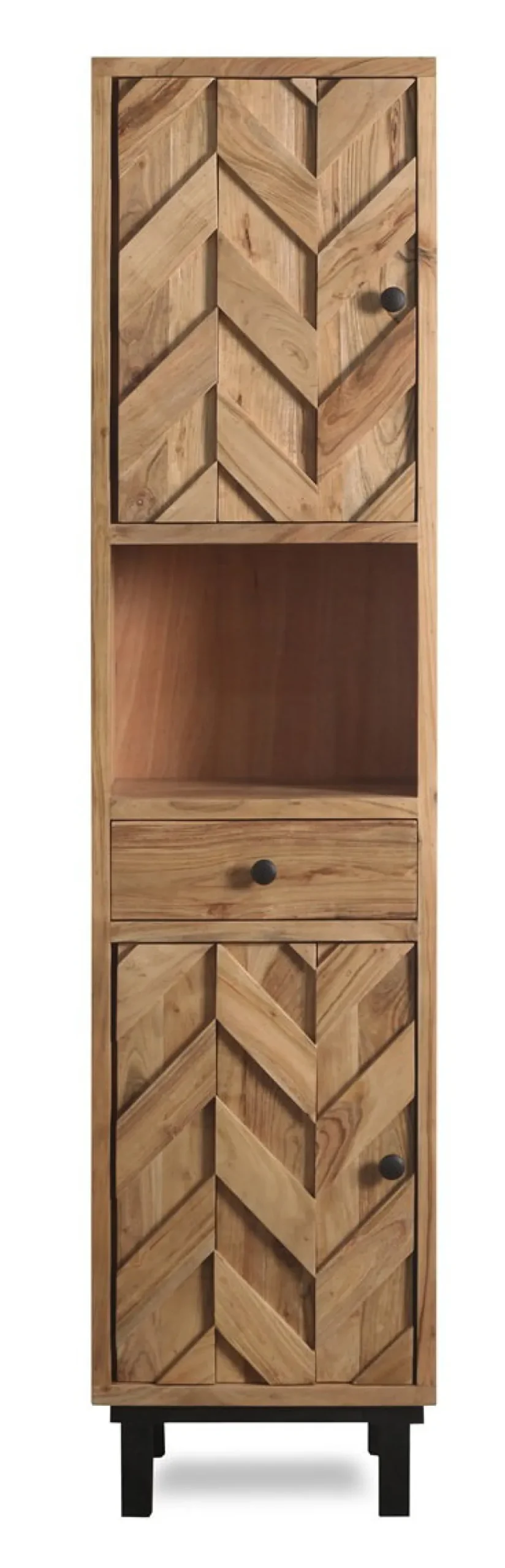 Badhochschrank 45x190cm 'Ontario' Akazie massiv