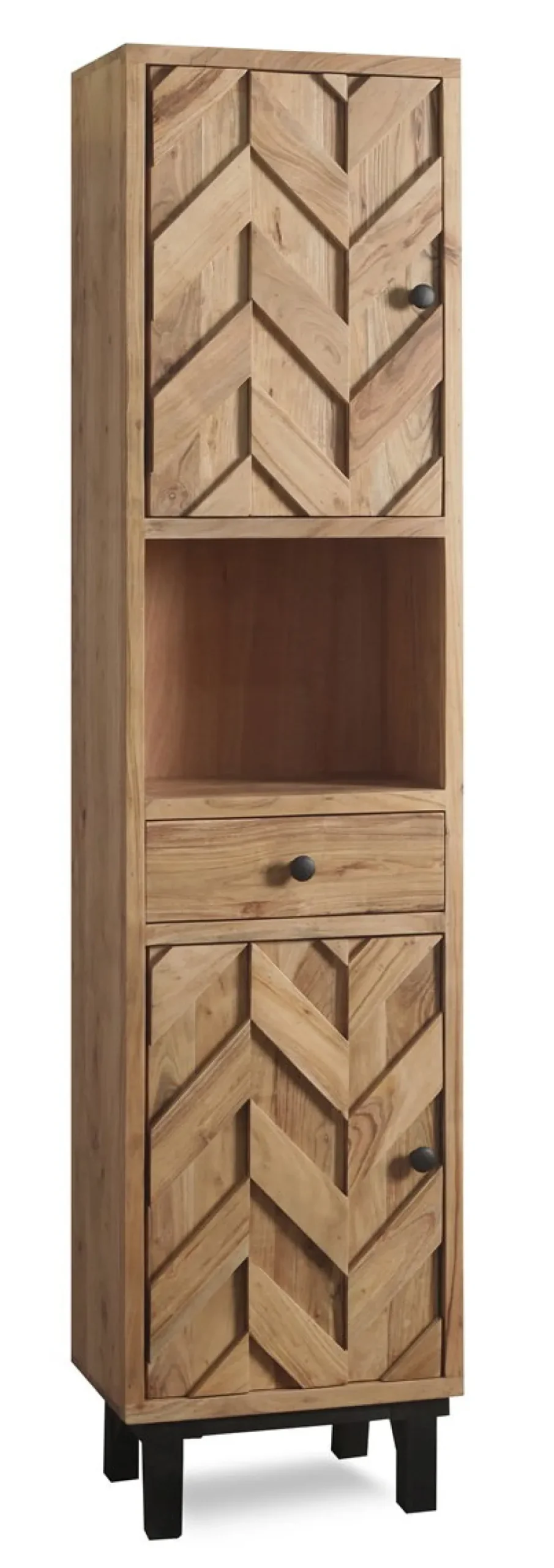 Badhochschrank 45x190cm 'Ontario' Akazie massiv
