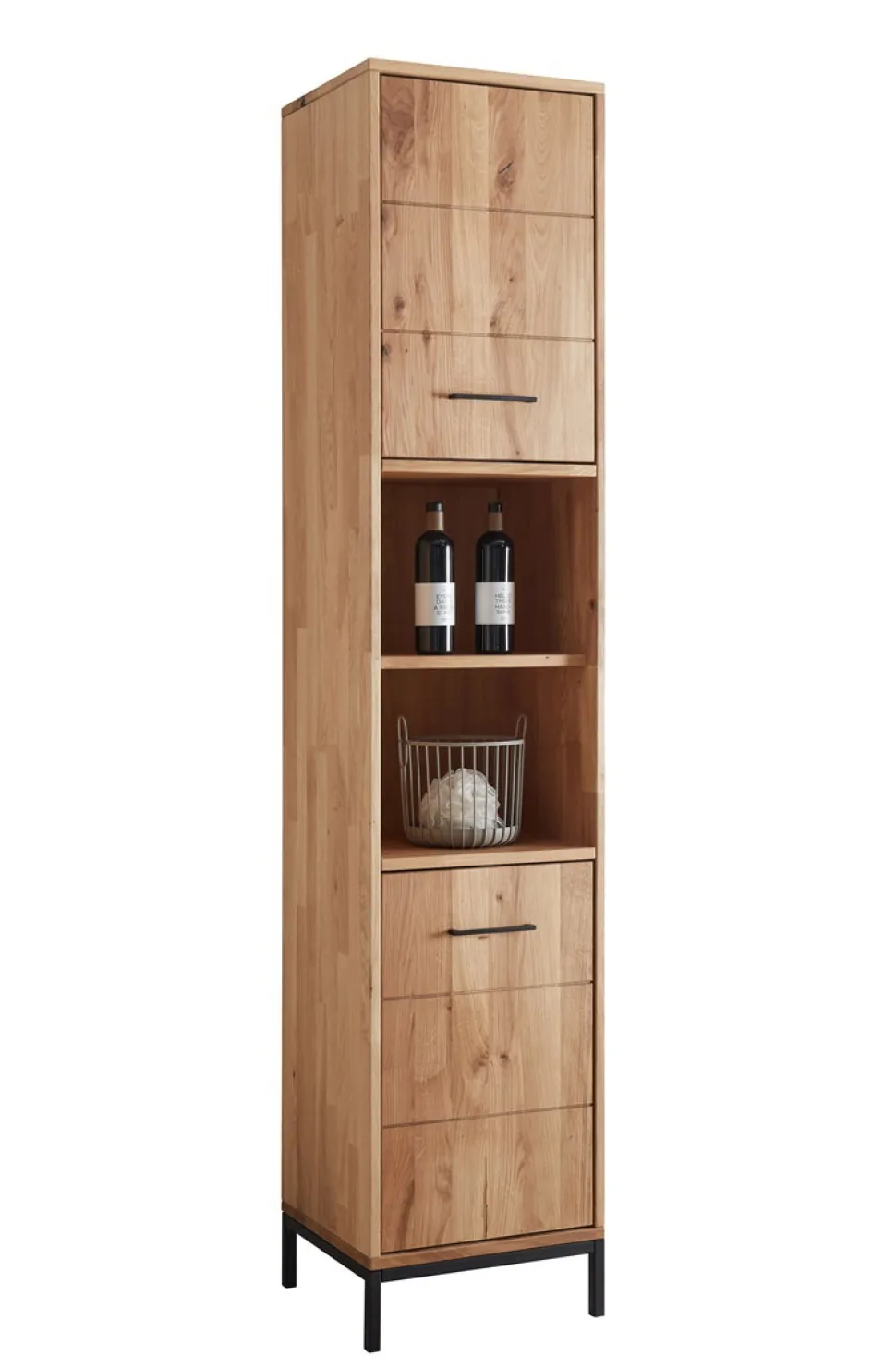 Badhochschrank 40x190cm 'Orlando' Wildeiche massiv geölt