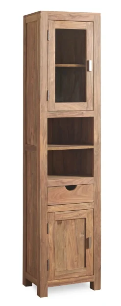 Badhochschrank 45x180cm 'Oxford' Sheesham massiv