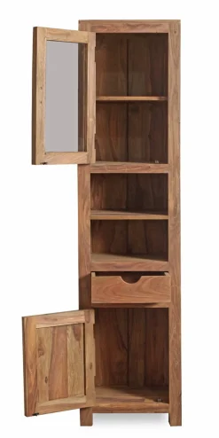 Badhochschrank 45x180cm 'Oxford' Sheesham massiv