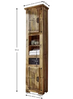 Badhochschrank 45x185cm 'Railroad' Mango & Eisen