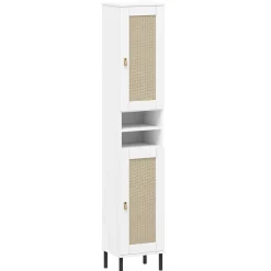 Badhochschrank 35x190cm 'Seattle' Kiefer massiv weiß