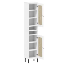 Badhochschrank 35x190cm 'Seattle' Kiefer massiv weiß