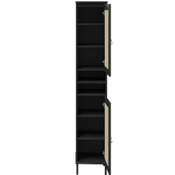 Badhochschrank 35x190cm 'Seattle' Kiefer massiv schwarz