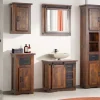 Badmidischrank 68x137cm 'Bayamo' Mango & Eisen