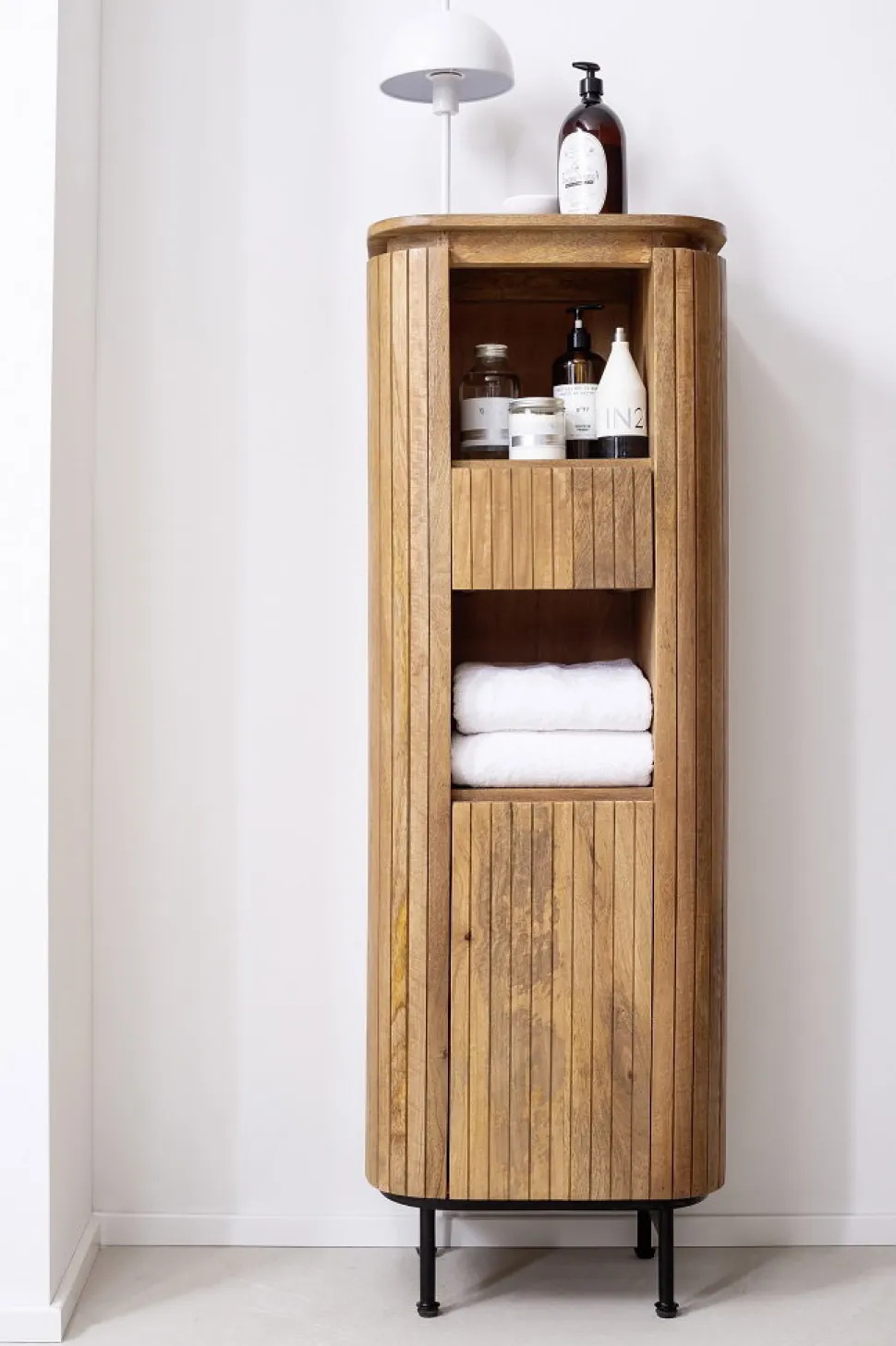 Badmidischrank 45x135cm 'New Orleans' Mango honigfarben