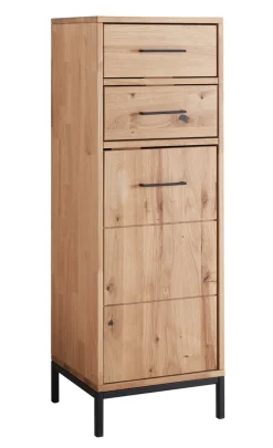 Badmidischrank 40x115cm 'Orlando' Wildeiche massiv geölt 2 SK