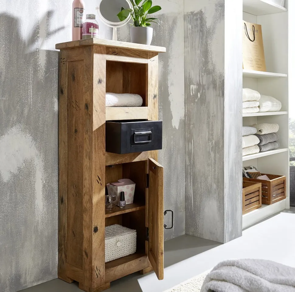 Badmidischrank 45x111cm 'Railroad' Mango & Eisen