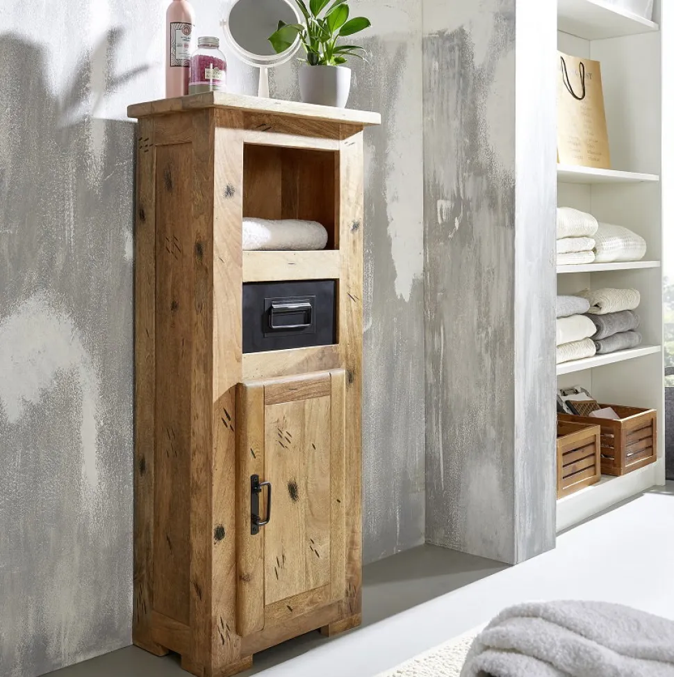 Badmidischrank 45x111cm 'Railroad' Mango & Eisen
