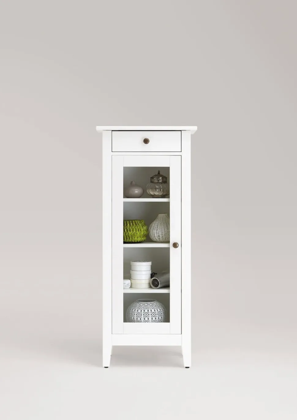 Badmidischrank 49x118cm 'Sylt' Kiefer weiß lasiert