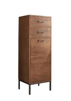 Badmidischrank 40x115cm "Winston" Akazie massiv sägerau 2SK