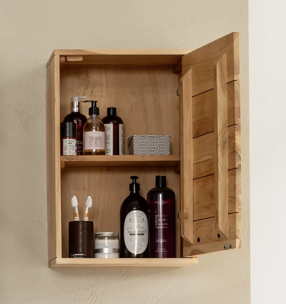 Badoberschrank 40x60cm 'Albany' Akazie massiv lackiert
