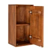 Badoberschrank 32x62cm 'Curves' Mango massiv dunkelbraun
