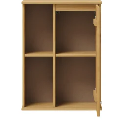 Badoberschrank 52x70cm 'Detroit' Kiefer massiv eichefarbig & schwarz