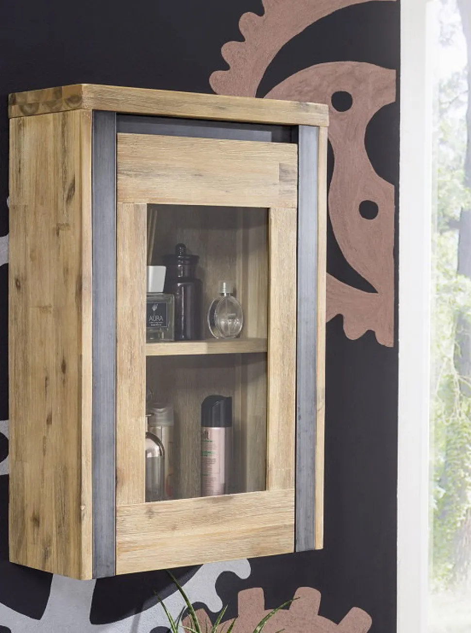 Badoberschrank 45x70cm 'Genua' Akazie gebürstet