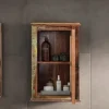 Badoberschrank 45x70cm 'Hawkins' recyceltes Altholz mehrfarbig lackiert