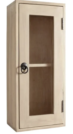 Badoberschrank 30x70cm 'Kjoto' Akazie massiv hell