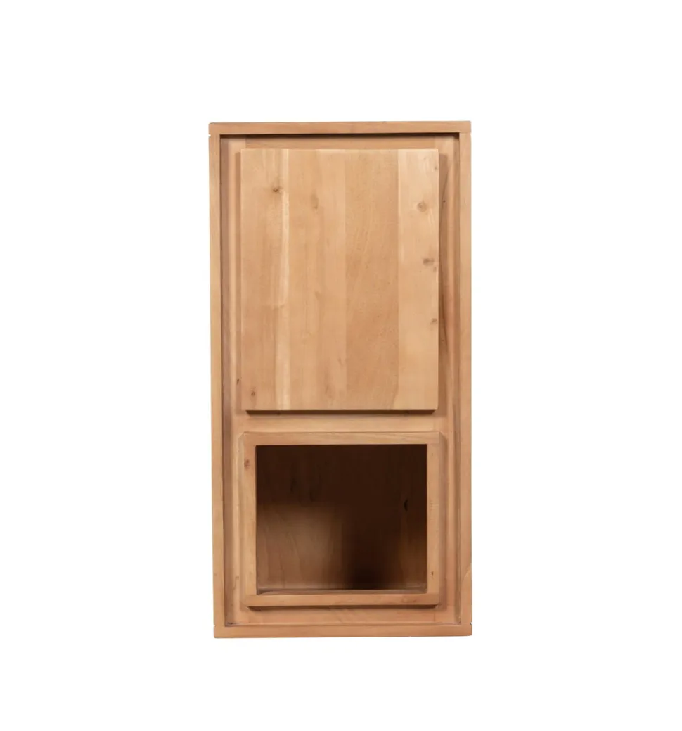 Badoberschrank 32x64cm 'Quadro' Akazie massiv