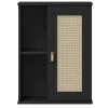 Badoberschrank 52x70cm 'Seattle' Kiefer massiv schwarz