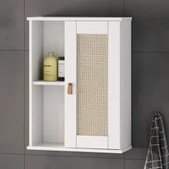 Badoberschrank 52x70cm 'Seattle' Kiefer massiv weiß