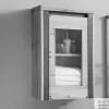 Badoberschrank 45x70cm 'Taipeh' Wildeiche & Metall gebürstet
