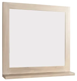 Badspiegel mit Ablage 70x70cm 'Kjoto' Akazie massiv