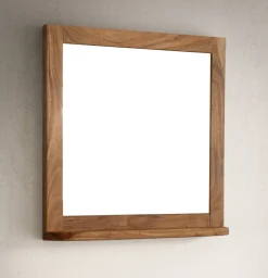 Badspiegel 70x70cm 'Atlantic' Akazie massiv