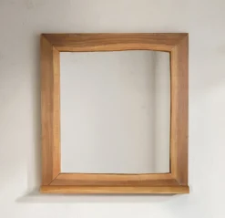 Badspiegel 70x78cm 'Dakar' Akazie massiv lackiert