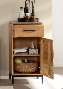 Badunterschrank 40x77cm 'Albany' Akazie massiv lackiert