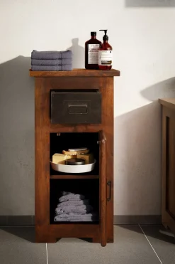 Badunterschrank 42x80cm 'Bayamo' Mango & Eisen