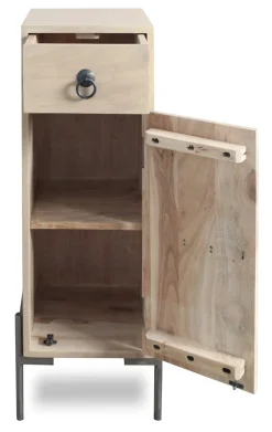 Badunterschrank 30x90cm 'Kjoto' Akazie massiv hell