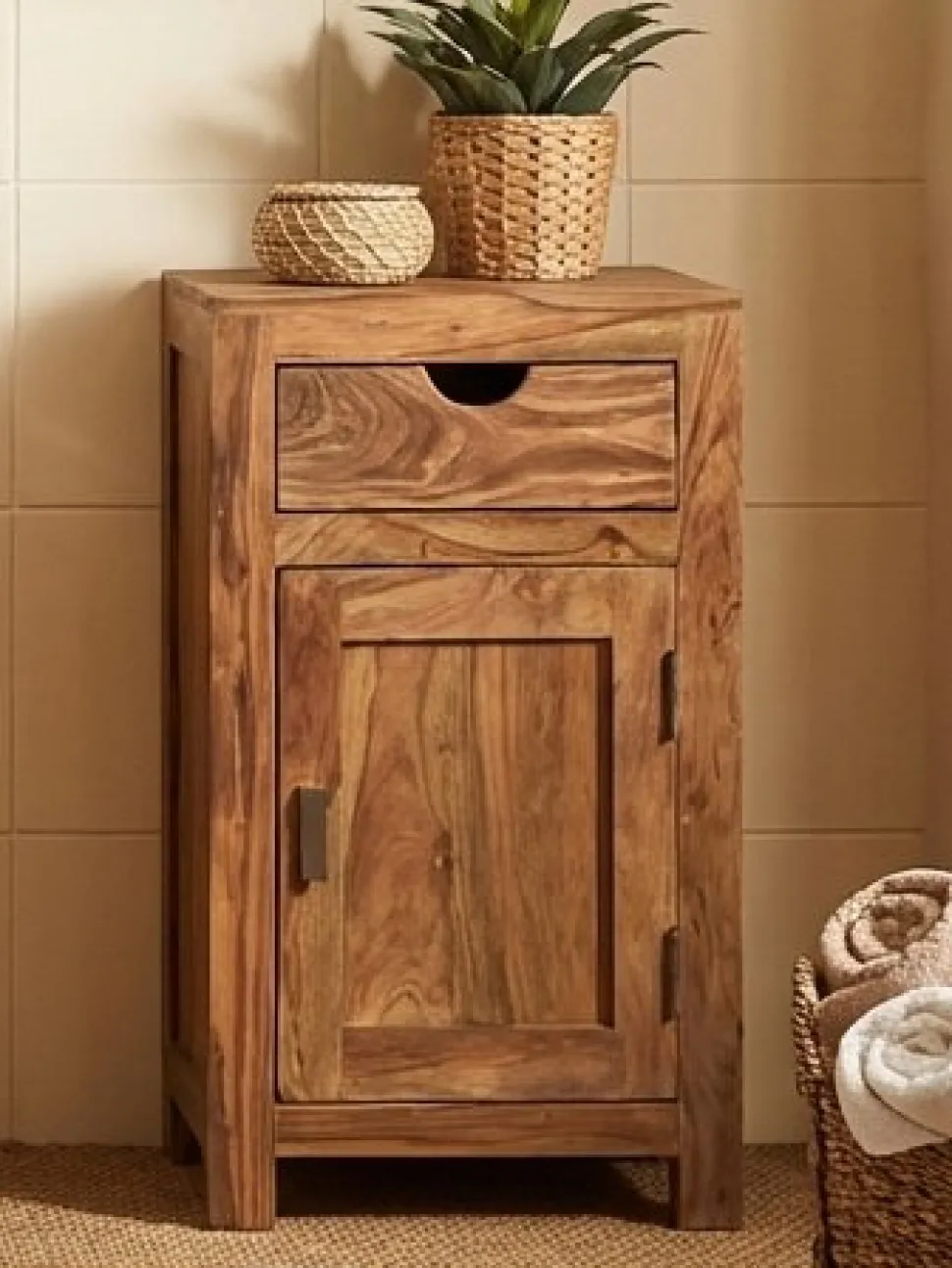 Badunterschrank 45x73cm 'Oxford' Sheesham massiv