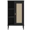 Badunterschrank 52x90cm 'Seattle' Kiefer massiv schwarz