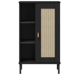 Badunterschrank 52x90cm 'Seattle' Kiefer massiv schwarz
