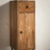 Badunterschrank 30x90cm 'Swing' Mango & Metall schwarz