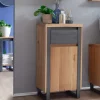 Badunterschrank 45x85cm 'Taipeh' Wildeiche & Metall gebürstet